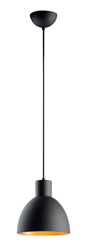 Cora 1 Light 8.75 inch Black/Gold Single Pendant Ceiling Light in Black and Gold