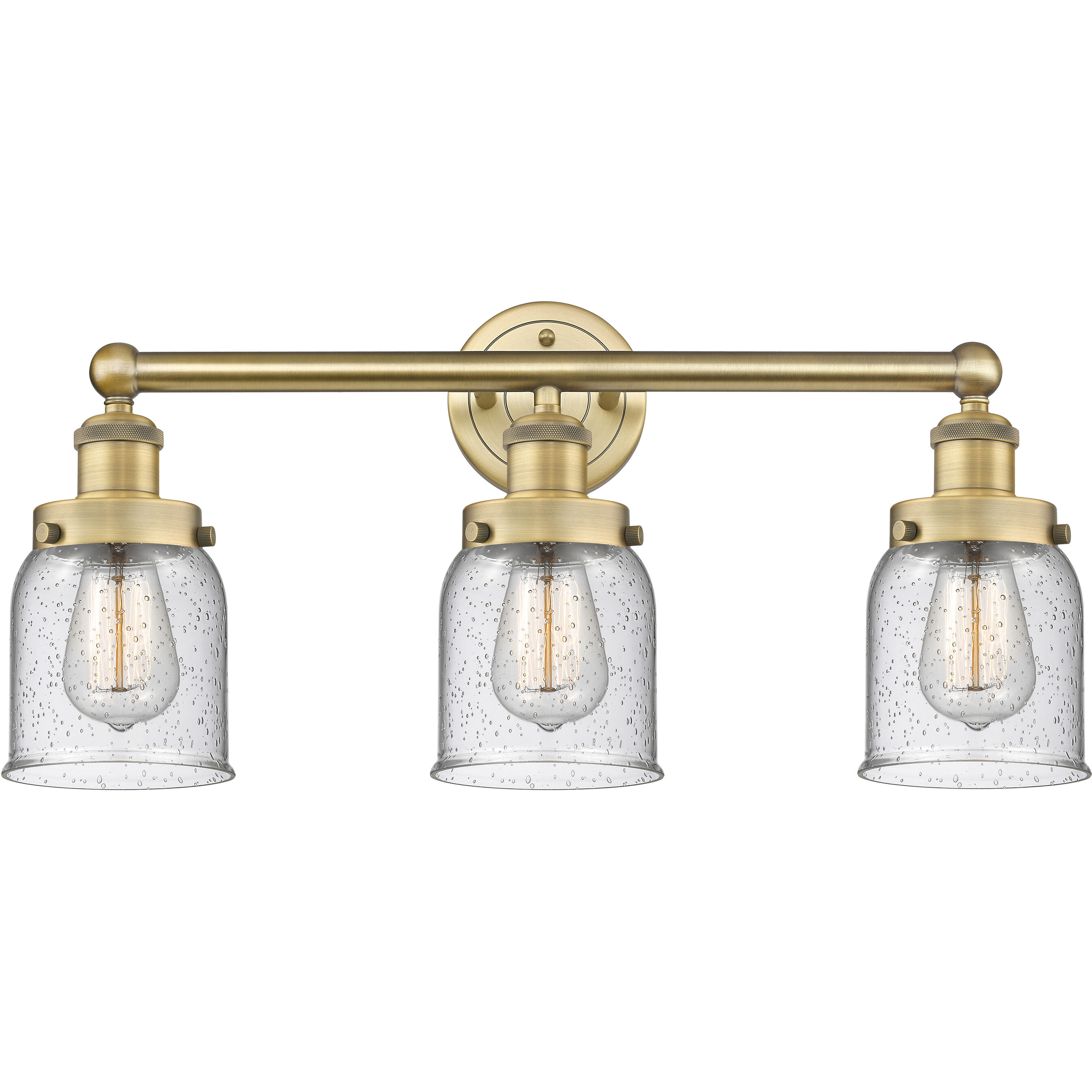 Bell 3 Light 24.5 inch Brushed Brass Bath Vanity Light Wall Light in Seedy