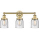 Bell 3 Light 24.5 inch Brushed Brass Bath Vanity Light Wall Light in Seedy