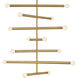 Millie 14 Light 31.5 inch Lacquered Brass Chandelier Ceiling Light
