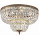 Ceiling Mount 4 Light 18 inch Olde Brass Flush/Semi Flush Ceiling Light in Clear Swarovski Strass