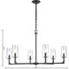 Fitzroy 6 Light 34 inch Matte Black Chandelier Ceiling Light