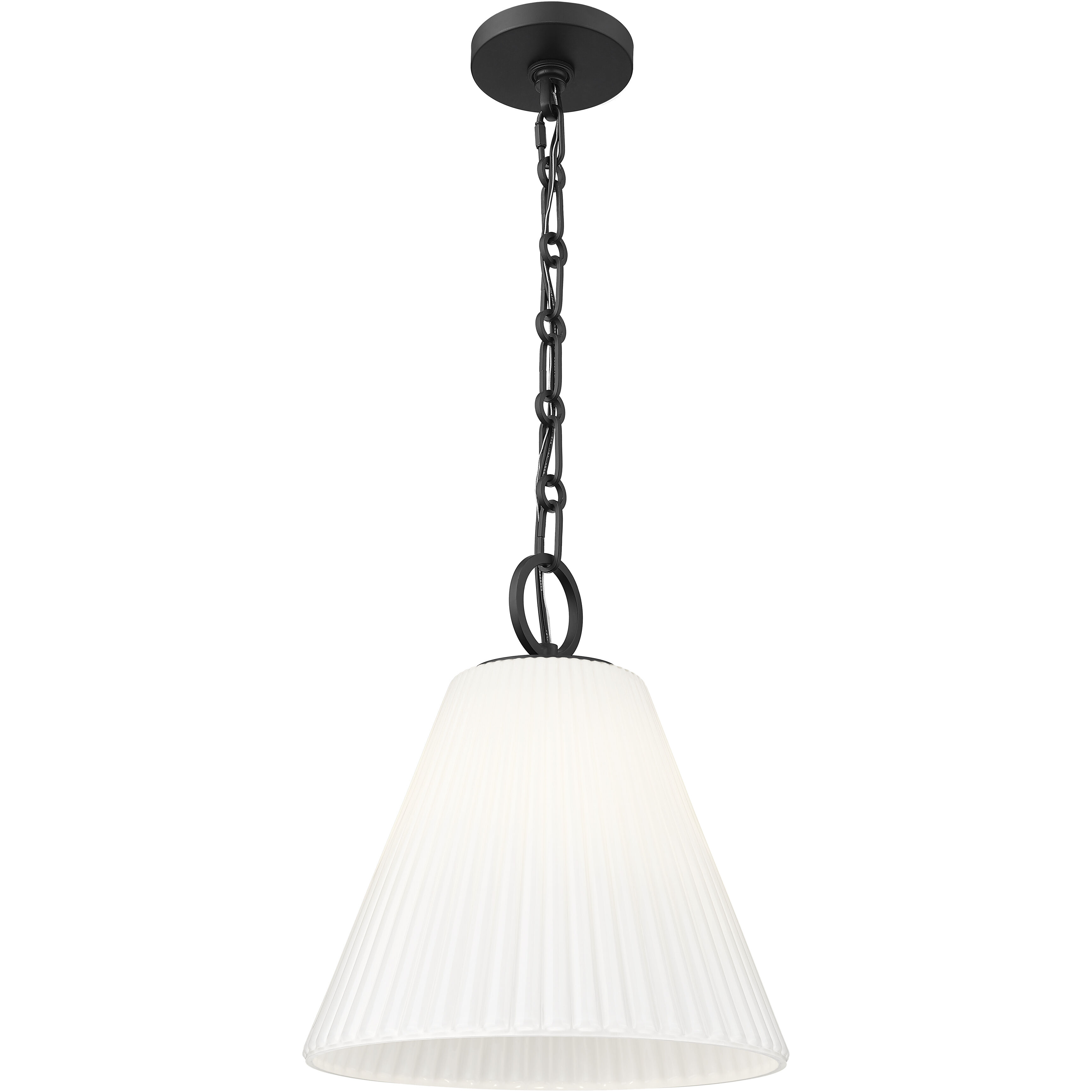 Alaric 1 Light 14 inch Matte Black Pendant Ceiling Light