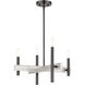 Denmark 4 Light 20 inch Black Chrome Chandelier Ceiling Light