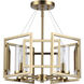 Marco 4 Light 16 inch Brushed Champagne Bronze Semi-Flush Ceiling Light