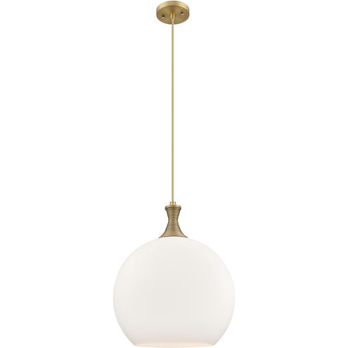 Downtown Urban Astor 1 Light 14 inch Brushed Brass Pendant Ceiling Light in Matte White