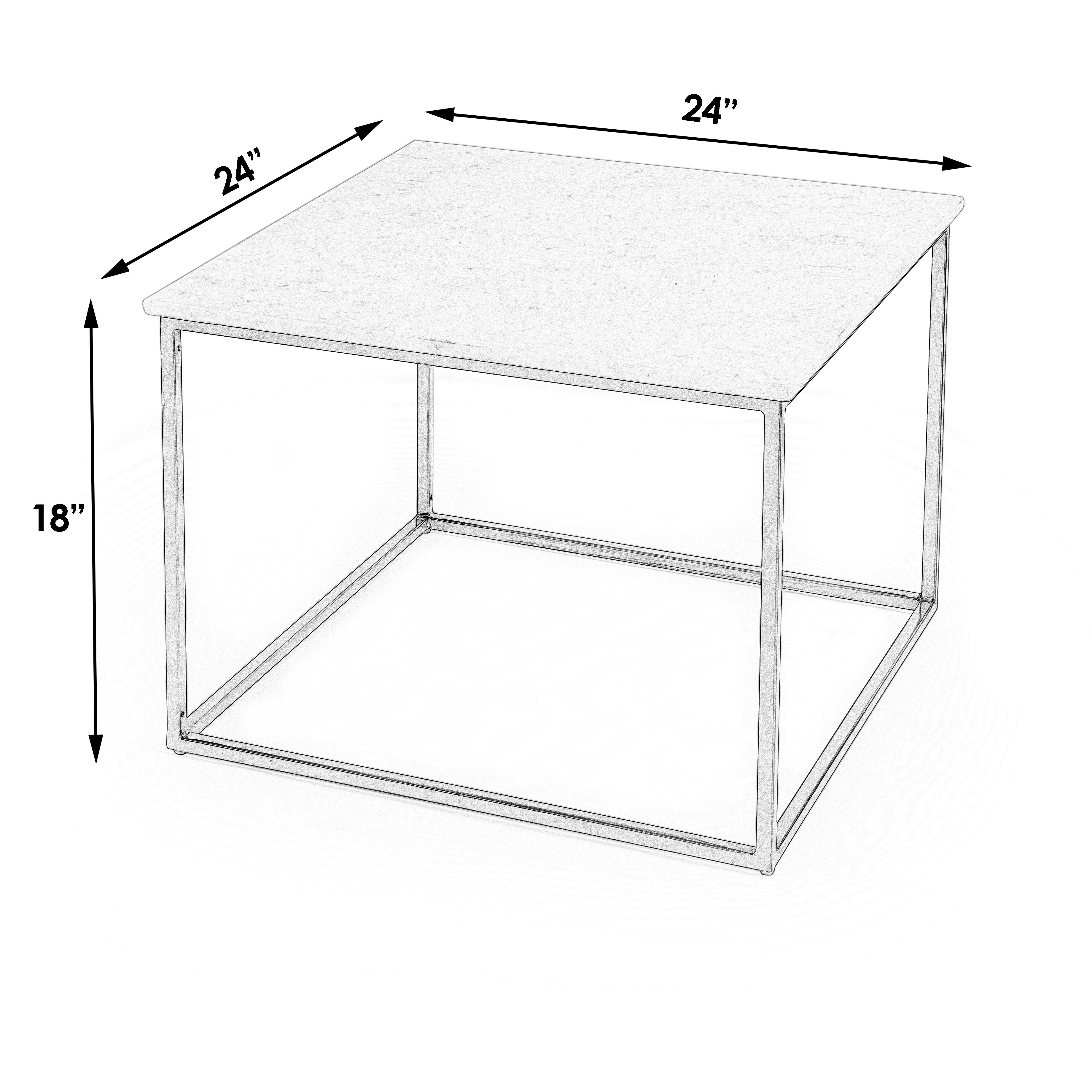 Butler Loft Holland  24 X 24 inch Marble & Metal Cocktail Table
