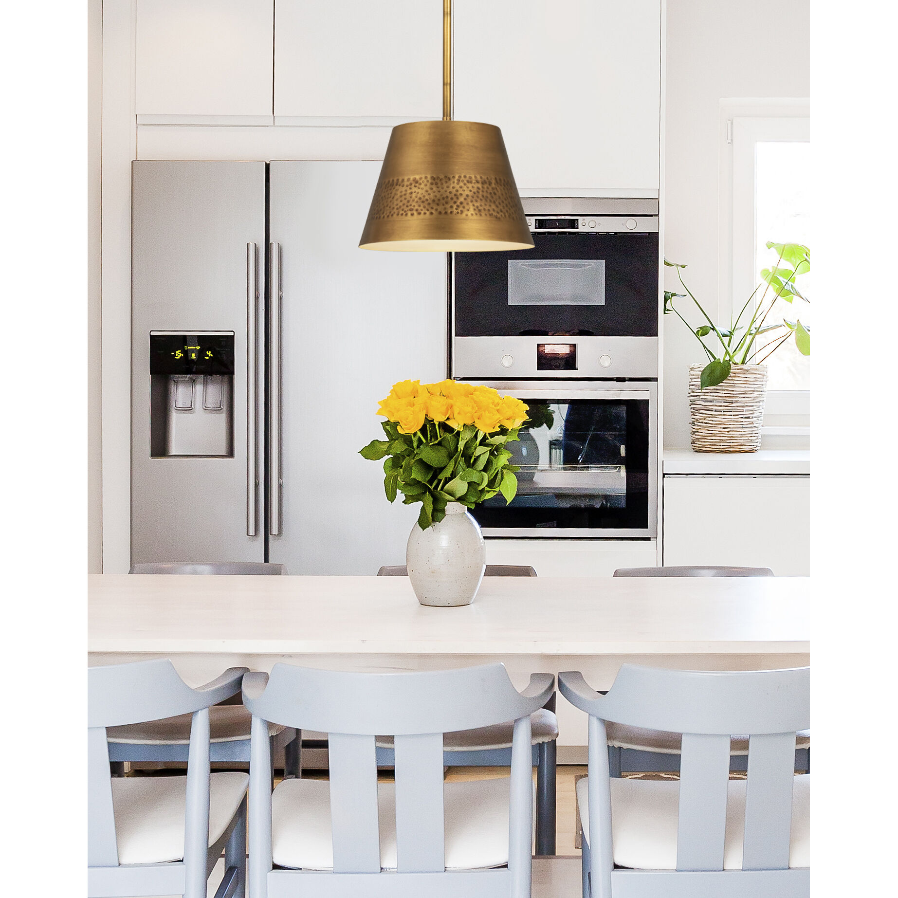 Maddox 1 Light 12 inch Rubbed Brass Pendant Ceiling Light