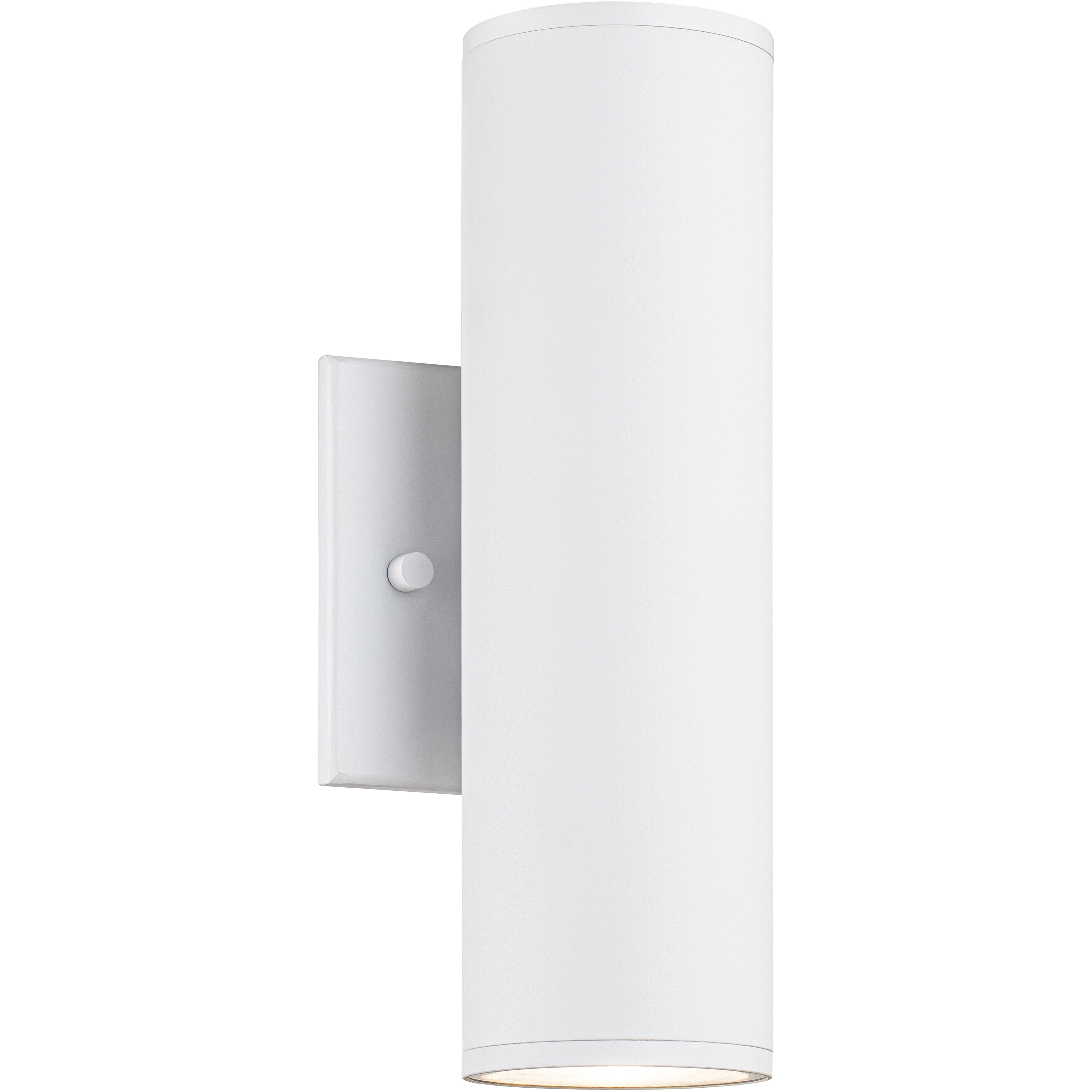 Tubular LED 10 inch Matte White Outdoor Wall Light