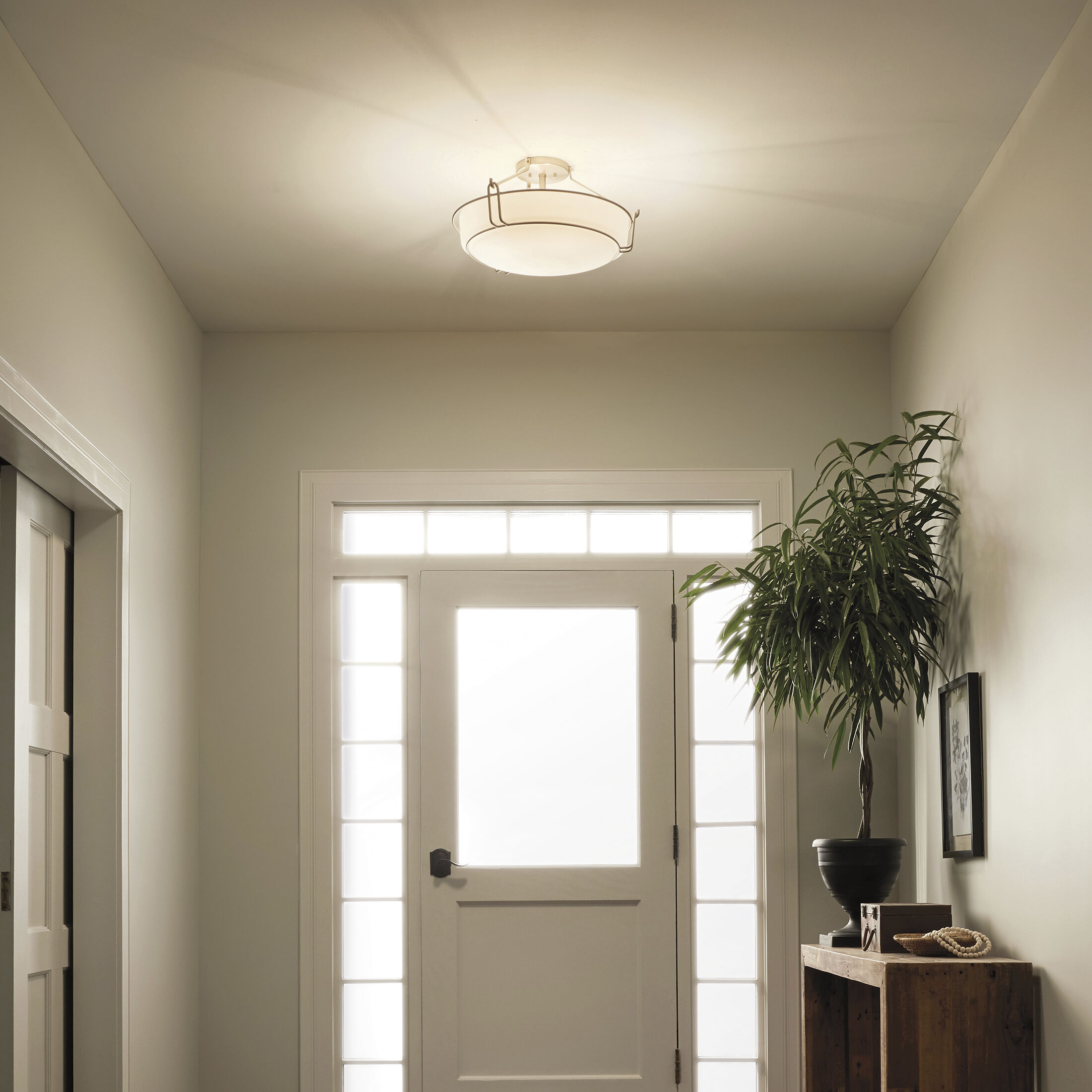 Alkire 4 Light 22 inch Brushed Nickel Semi Flush Light Ceiling Light