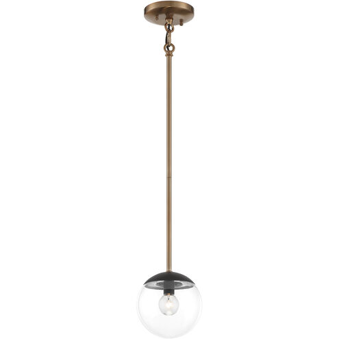 Outer Limits 1 Light 6 inch Painted Bronze W/Natural Brush Mini Pendant Ceiling Light