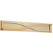 Hyperion 2 Light 34 inch Aged Brass Vanity Light Wall Light