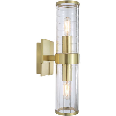 Stripe Sconce Wall Light in Satin Brass
