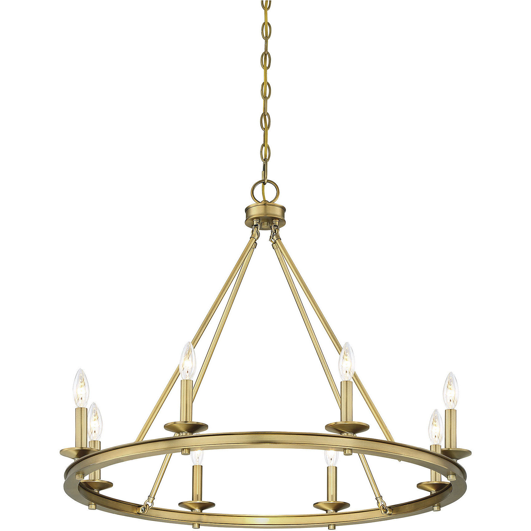 Middleton 8 Light 33 inch Warm Brass Chandelier Ceiling Light, Essentials