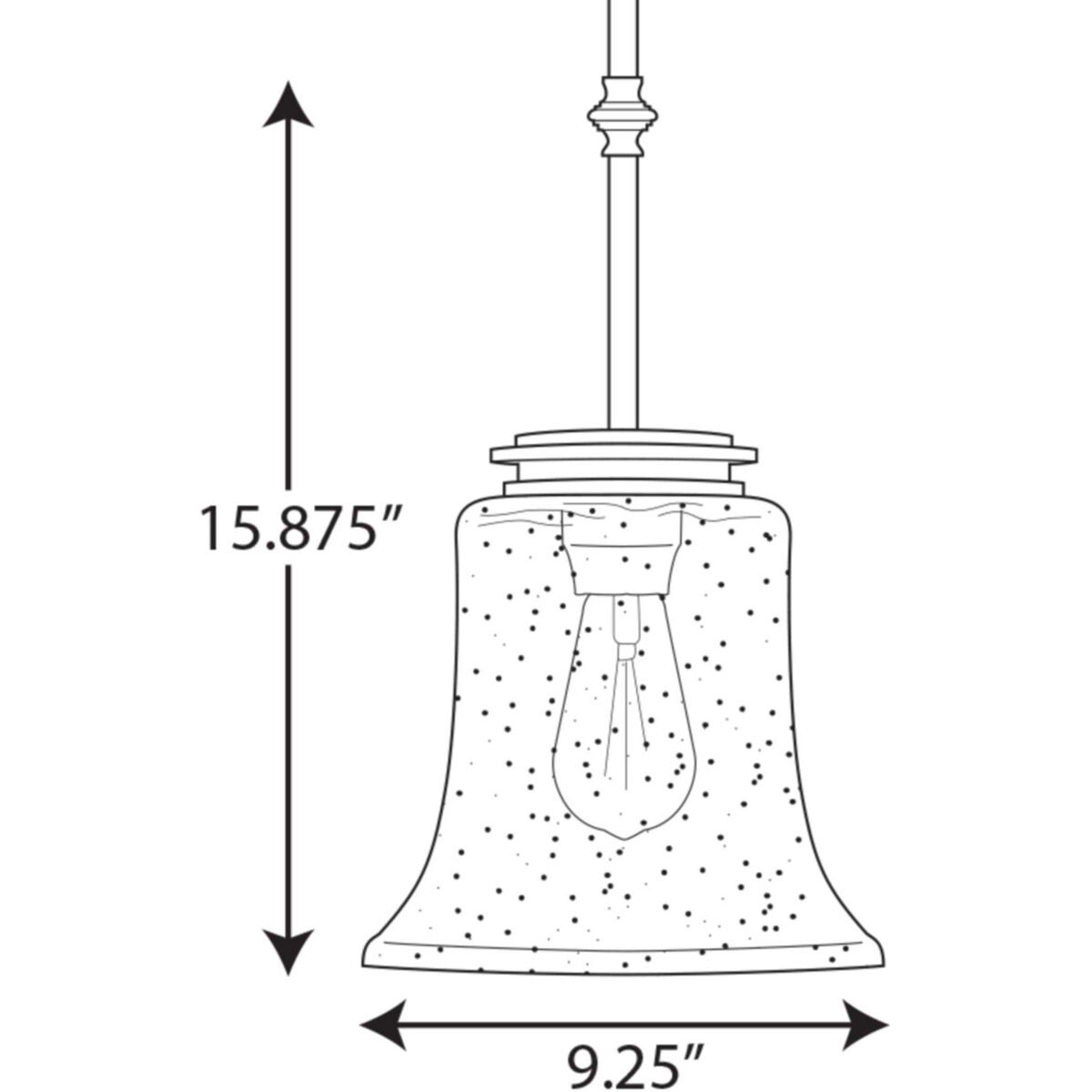 Winslett 1 Light 9 inch Matte Black Mini-Pendant Ceiling Light