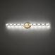 Forever Seduction LED 32 inch Aged Brass Bath Vanity & Wall Light