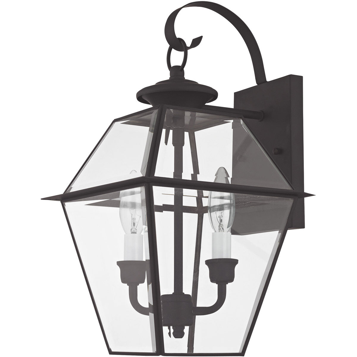 Westover 2 Light 16.5 inch Black Outdoor Wall Lantern