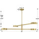 Orson 4 Light 54 inch Modern Gold Linear Chandelier Ceiling Light