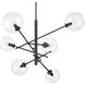 Farling 6 Light 44 inch Matte Black Chandelier Ceiling Light, Extra Large