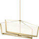 Calters LED 38 inch Champagne Gold Chandelier Linear (Single) Ceiling Light