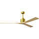 Atlas Nan XL 72 inch Brushed Brass with Light Maple Tone Blades Ceiling Fan