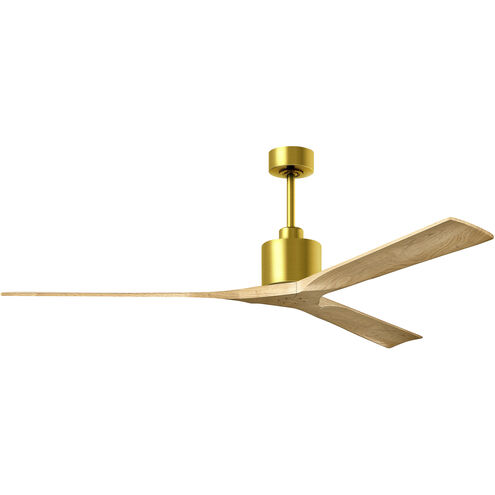 Atlas Nan XL 72 inch Brushed Brass with Light Maple Tone Blades Ceiling Fan