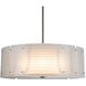 Textured Glass 4 Light 30.2 inch Burnished Bronze Chandelier Ceiling Light in Frosted Granite