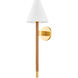 Watkins 1 Light 7 inch Aged Brass Wall Sconce Wall Light