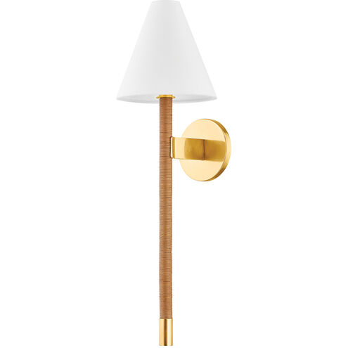 Watkins 1 Light 7 inch Aged Brass Wall Sconce Wall Light