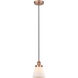 Edison Cone 1 Light 6 inch Antique Copper Mini Pendant Ceiling Light