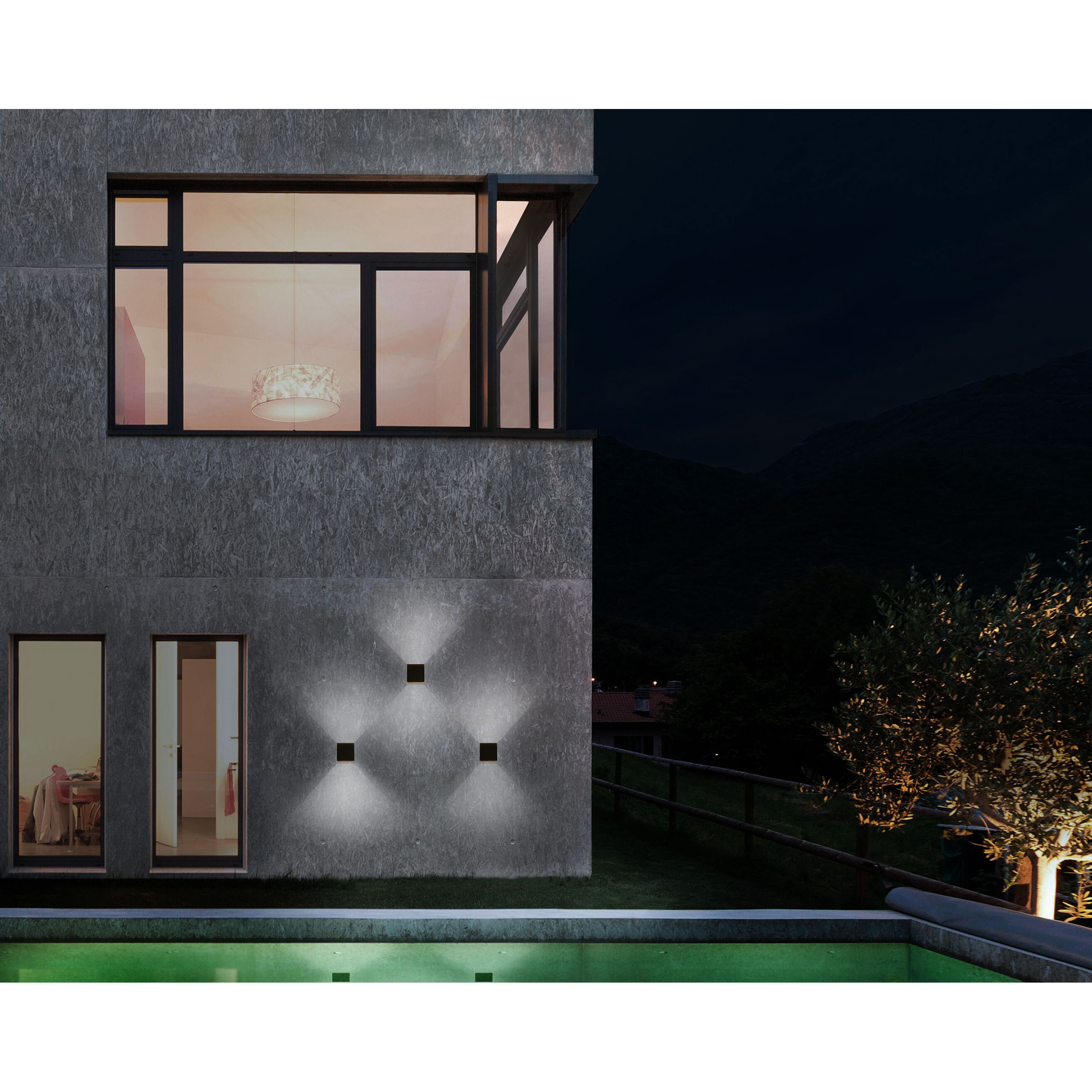 QB LED Wall Sconce Wall Light in Anthracite