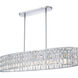 Gibson 5 Light 42 inch Polished Chrome Linear Chandelier Ceiling Light, Medium