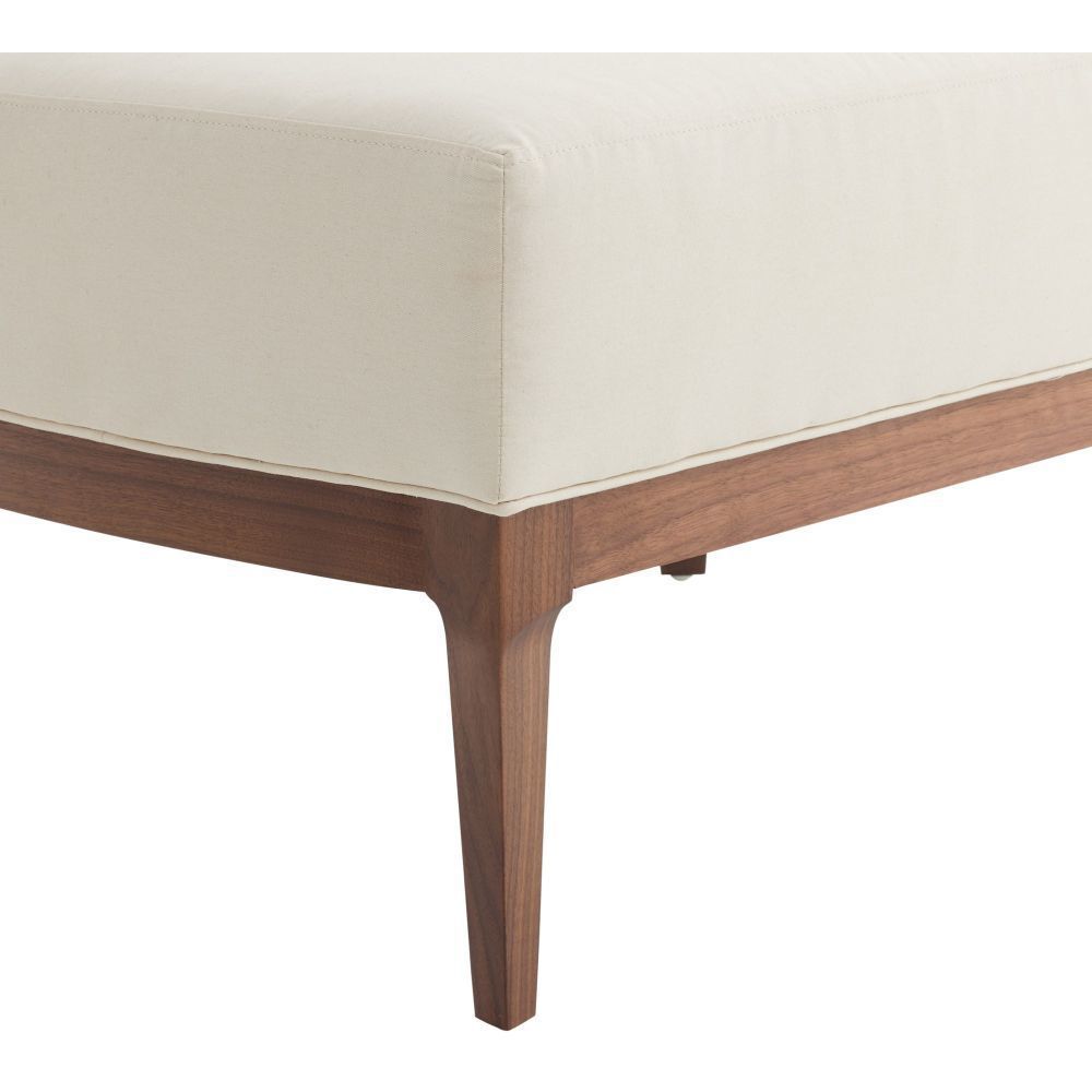 Laurette 18 inch White Ottoman