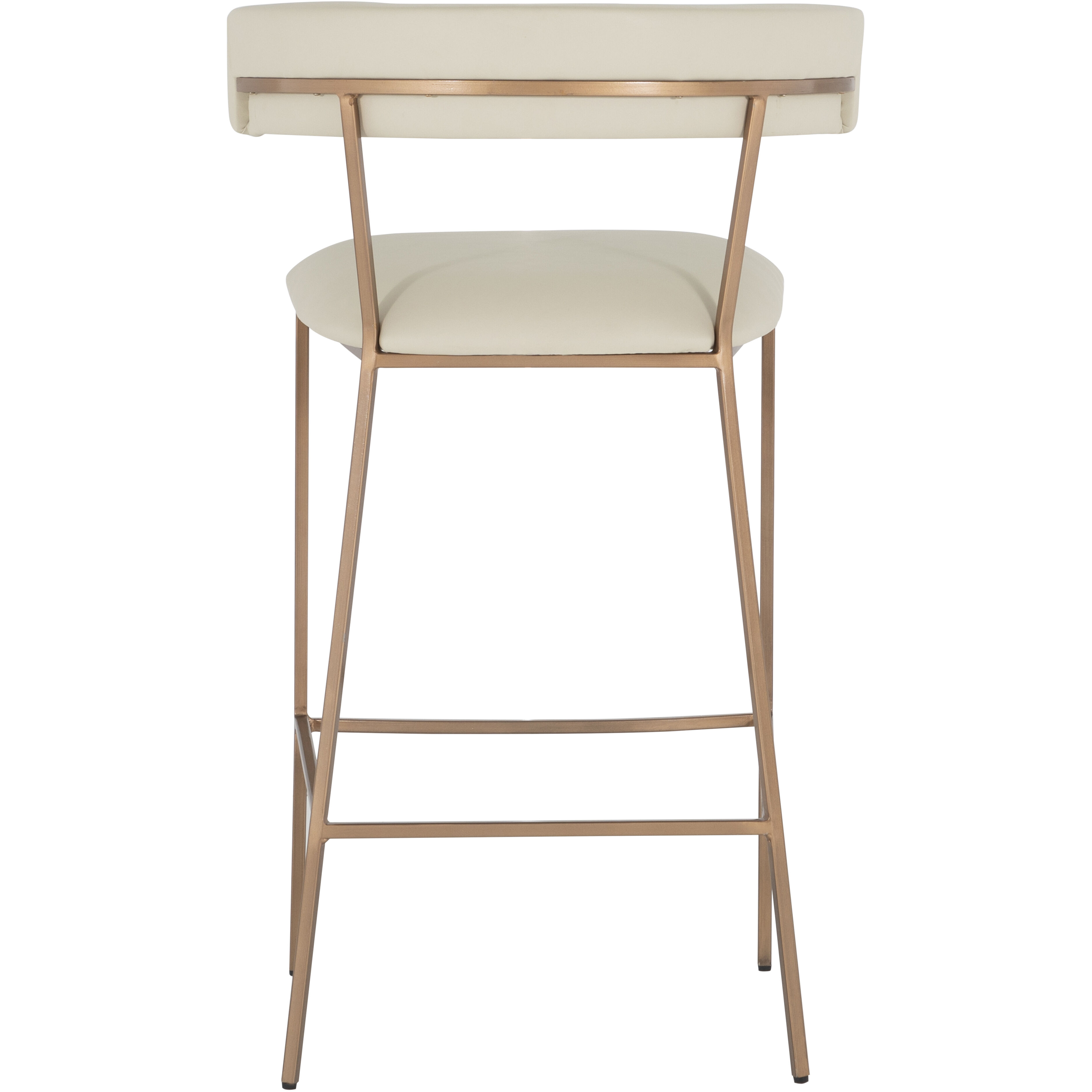 Matlock 42.75 inch White & Ivory / Yellow Bar Counter Stool