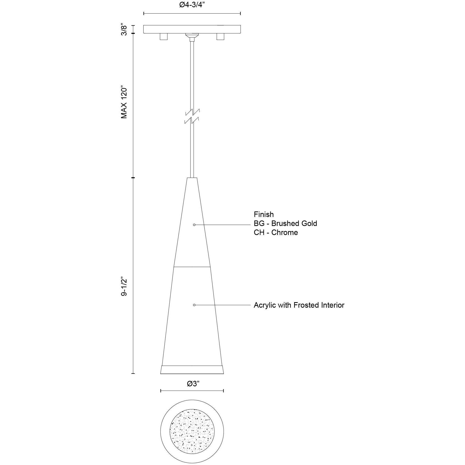 Malabar Pendant Ceiling Light in Brushed Gold