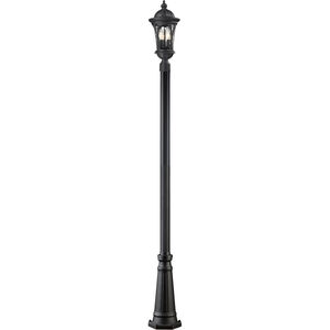 Doma 3 Light 113 inch Black Outdoor Post Mounted Fixture