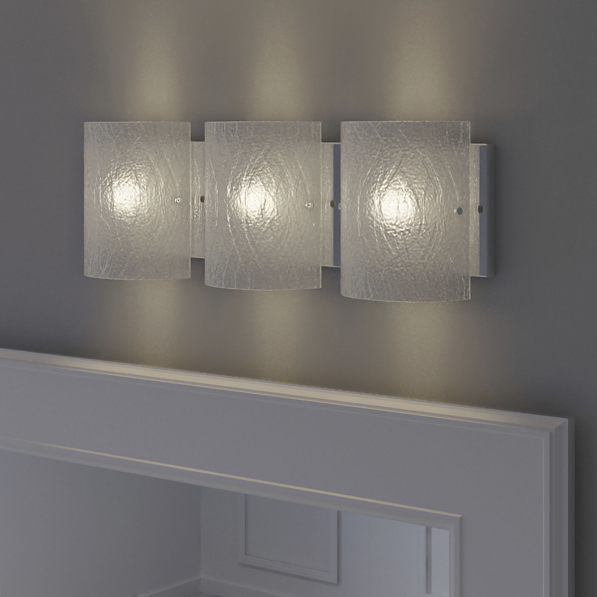 Brilliance 3 Light 23.25 inch Chrome Bath Vanity Light Wall Light