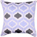 Benton 18 inch Blue / Steel Gray / White Pillow