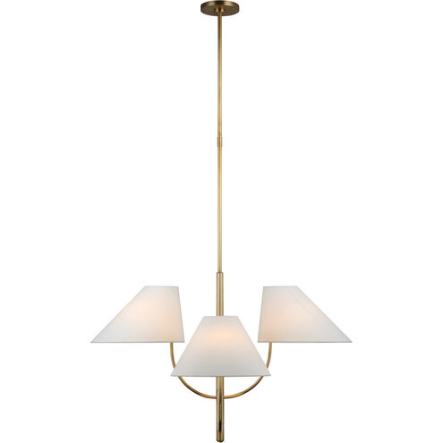 Visual Comfort Signature Collection | Visual Comfort KS5220SB-L kate spade  new york Kinsley LED  inch Soft Brass One-Tier Chandelier Ceiling  Light, Large