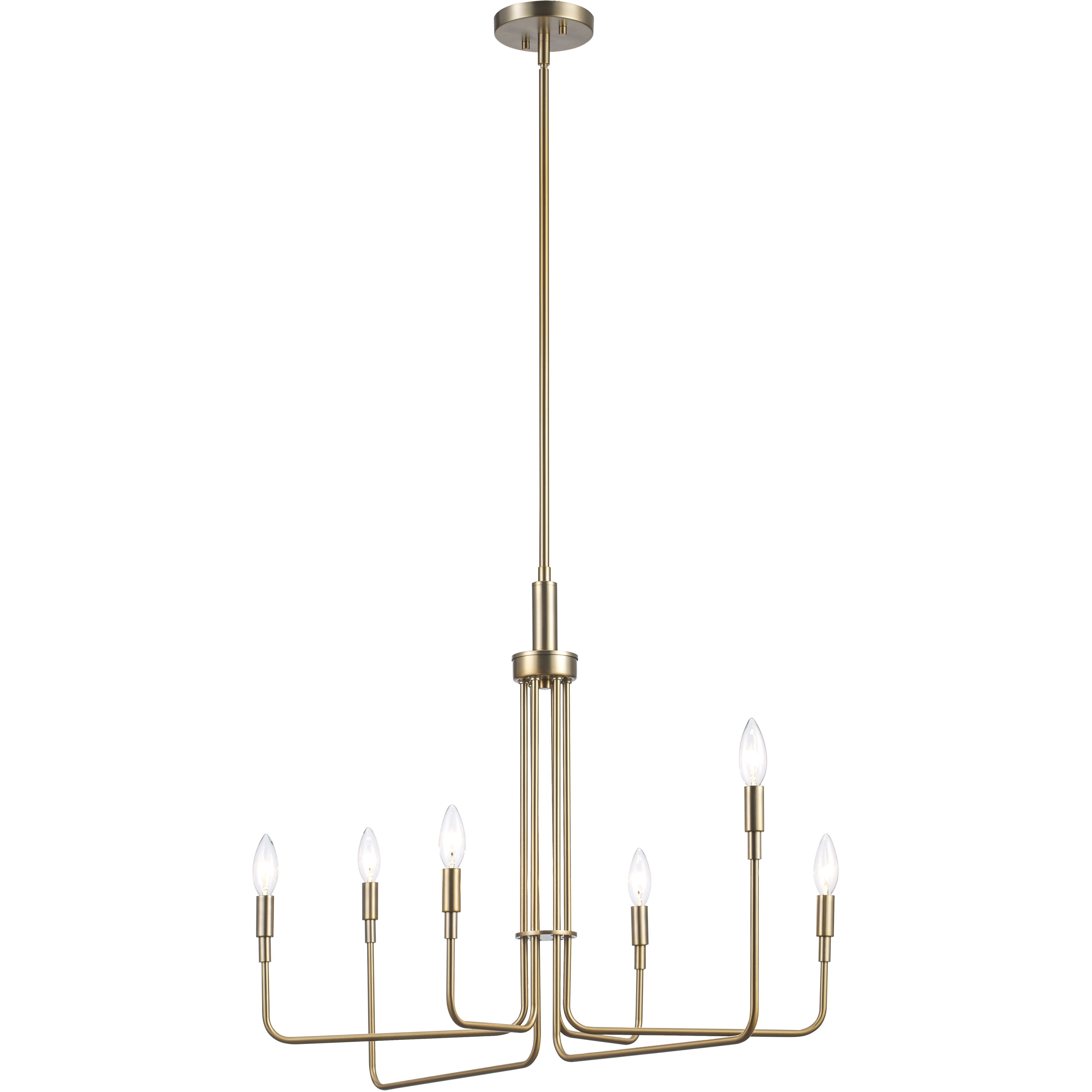 Juniper 6 Light 36 inch Antique Gold Chandelier Ceiling Light