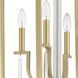 Fortuna 4 Light 19 inch Satin Brass Foyer Ceiling Light