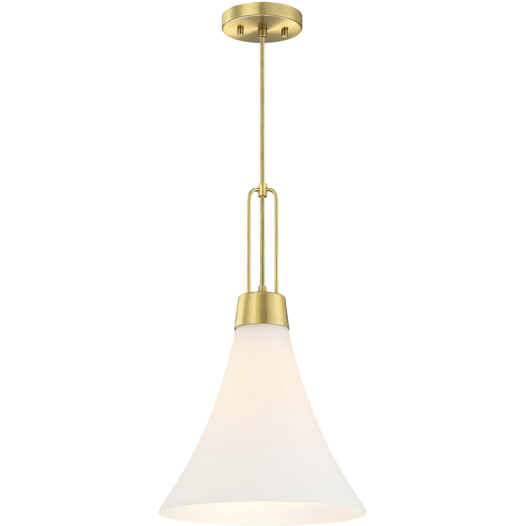 Evergreen Oasis LED 12 inch Brushed Gold Down Pendant Ceiling Light