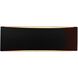 Ambiance LED 16 inch Carbon Matte Black and Champagne Gold ADA Wall Sconce Wall Light