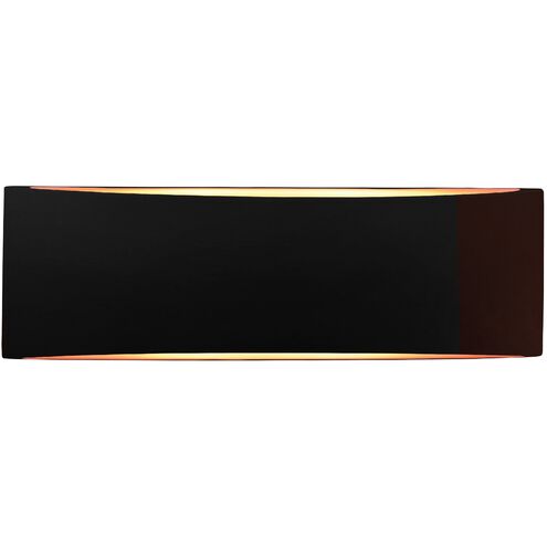 Ambiance LED 16 inch Carbon Matte Black and Champagne Gold ADA Wall Sconce Wall Light