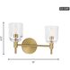 Thom Filicia Hartley 2 Light 15 inch Burnished Brass Bath Vanity Wall Light