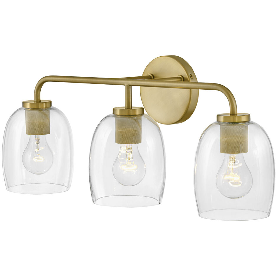Percy LED 24 inch Lacquered Brass Bath Light Wall Light