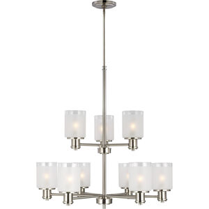 Norwood 9 Light 28 inch Brushed Nickel Chandelier Ceiling Light