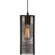 Downtown Mesh 1 Light 4 inch Beige Silver Pendant Ceiling Light in Adjustable Cord, Exposed Bulb, Metallic Beige Silver, E26 Incandescent