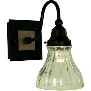 Houghton 1 Light 5 inch Matte Black and Brushed Nickel Sconce Wall Light