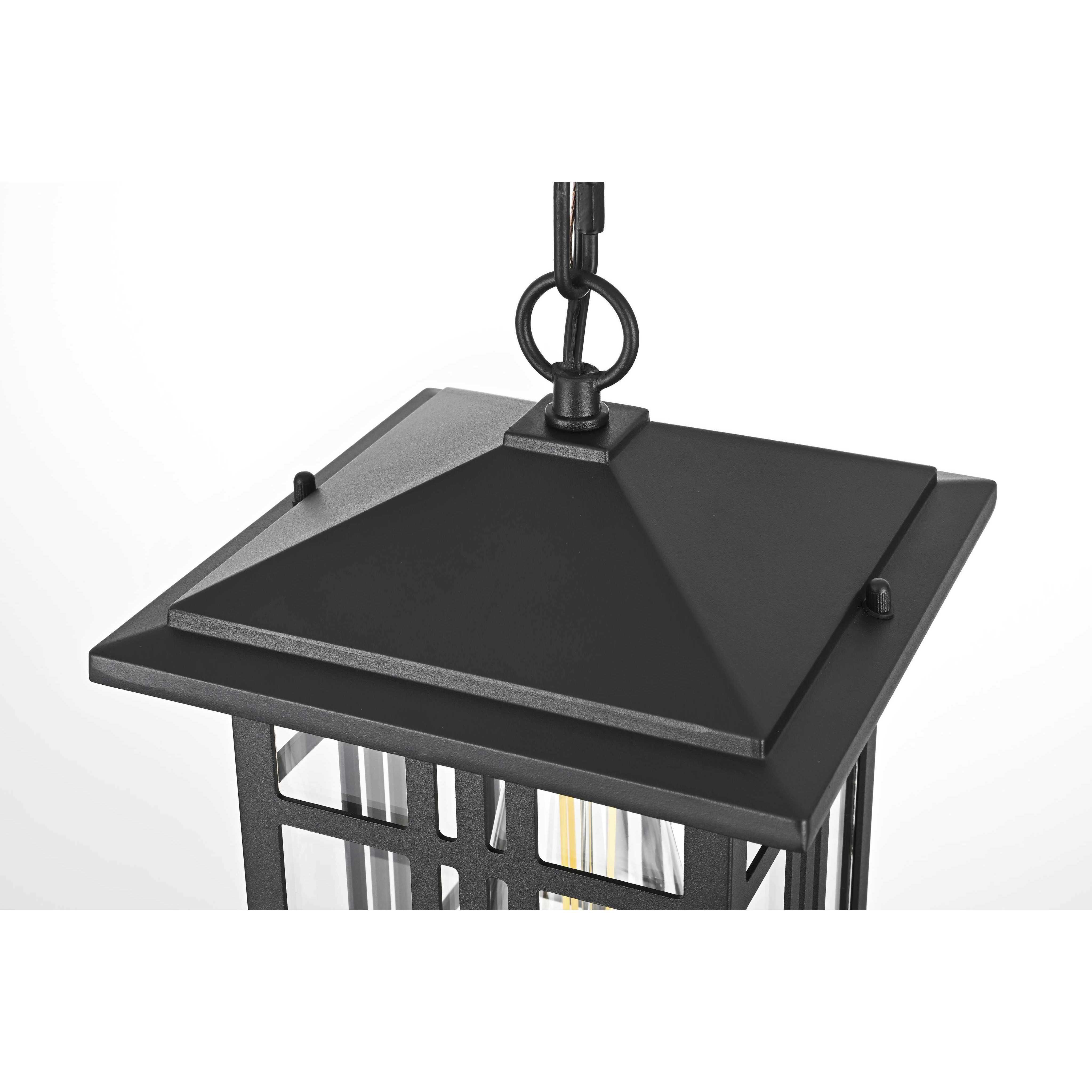 Harley 1 Light 7.5 inch Black Outdoor Pendant